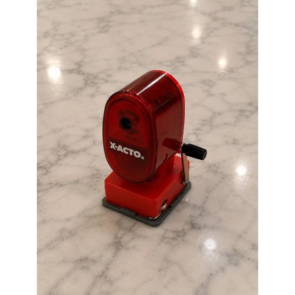 X-ACTO Red Manual Pencil Sharpener with Suction Base